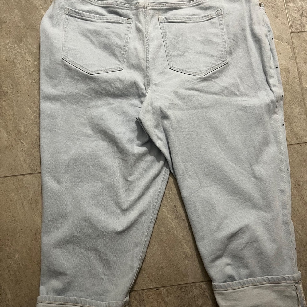 BOYFRIEND CAPRI SIZE 18 WITH SPARKLES (slightly wrinkled NWOT) - Picture 5 of 9